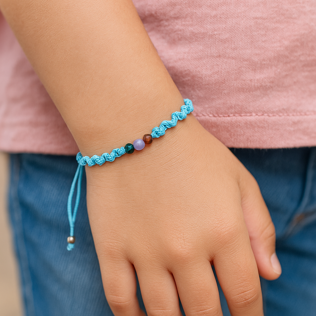 Einschulungs-Armband blau