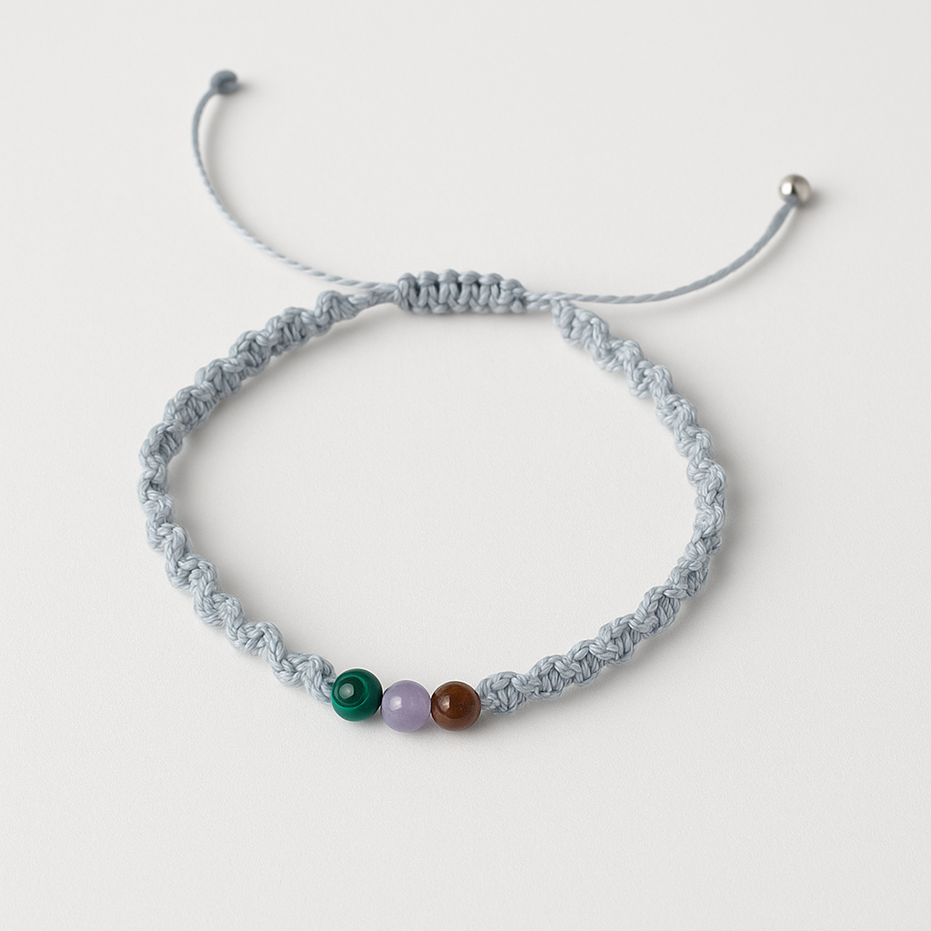 Einschulungs-Armband grau