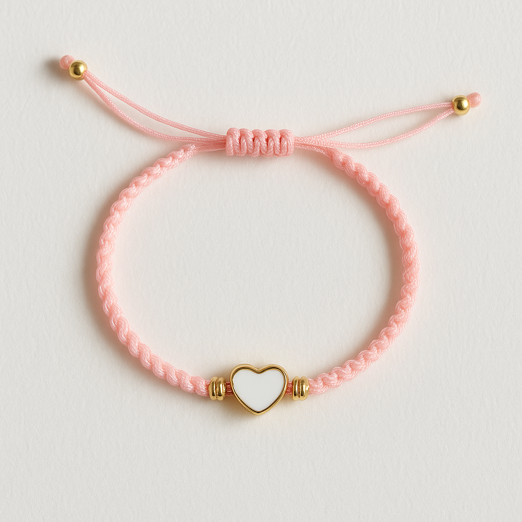 Einschulungs-Armband Herz / rosa