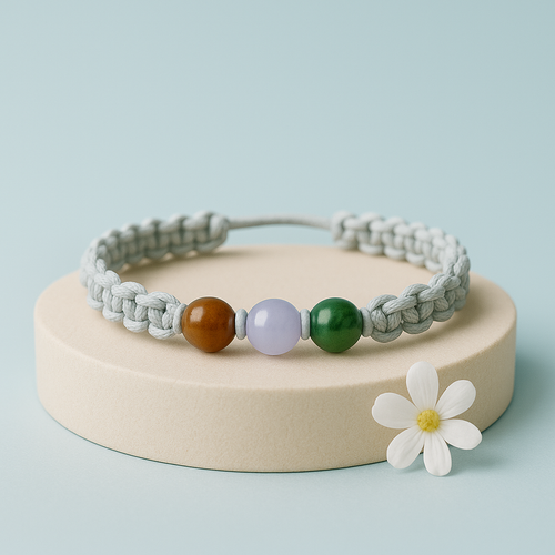 Einschulungs-Armband grau