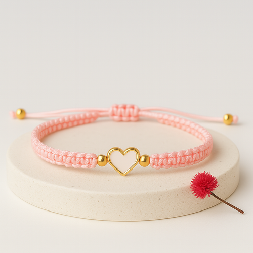 Einschulungs-Armband Herz / rosa